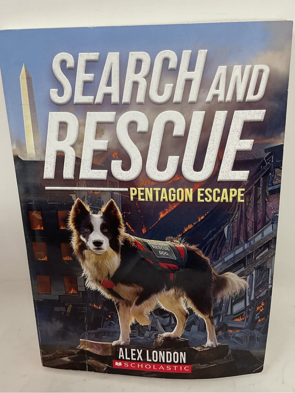 Scholastic Search and Rescue: Pentagon Escape - Black and White Dog Cover